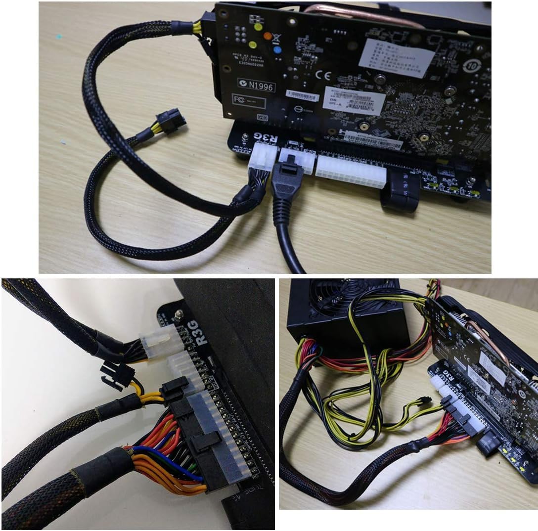 JMT M.2 M Key NVMe External Graphics Card Stand Bracket 32Gbs Full Speed with PCIe 3.0 x4 Riser Cable for Graphics Card 1660 Above (50CM R43SG)