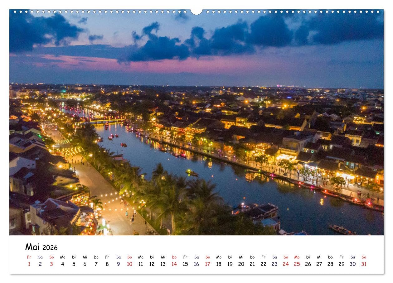Vietnam aus der Luft (hochwertiger Premium Wandkalender 2026 DIN A2 quer), Kunstdruck in Hochglanz: Mit der Drohne unterwegs in Vietnam (CALVENDO Orte)