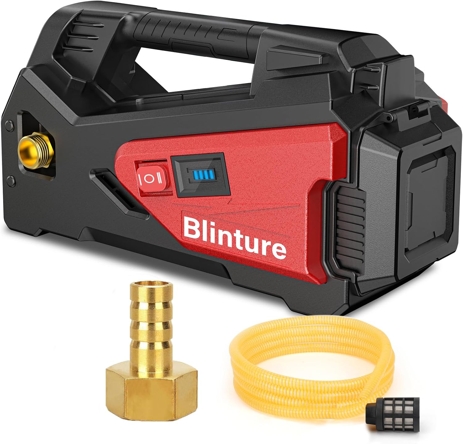 Battery Operated Transfer Pump Compatible with Milwaukee18V,2-5Ah Battery, Cordless Water Pump, Self-Priming RV Water Pumps, Boat Bilge Pump, Pressure Diaphragm Pump 300GPH(Not include Battery)