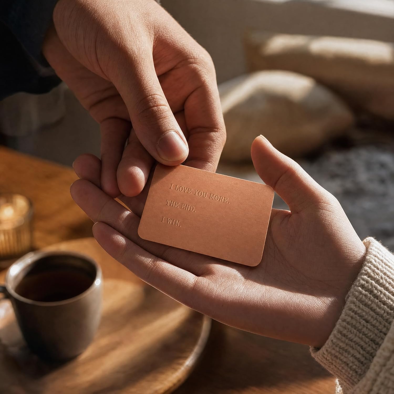 Engraved Copper Wallet Card