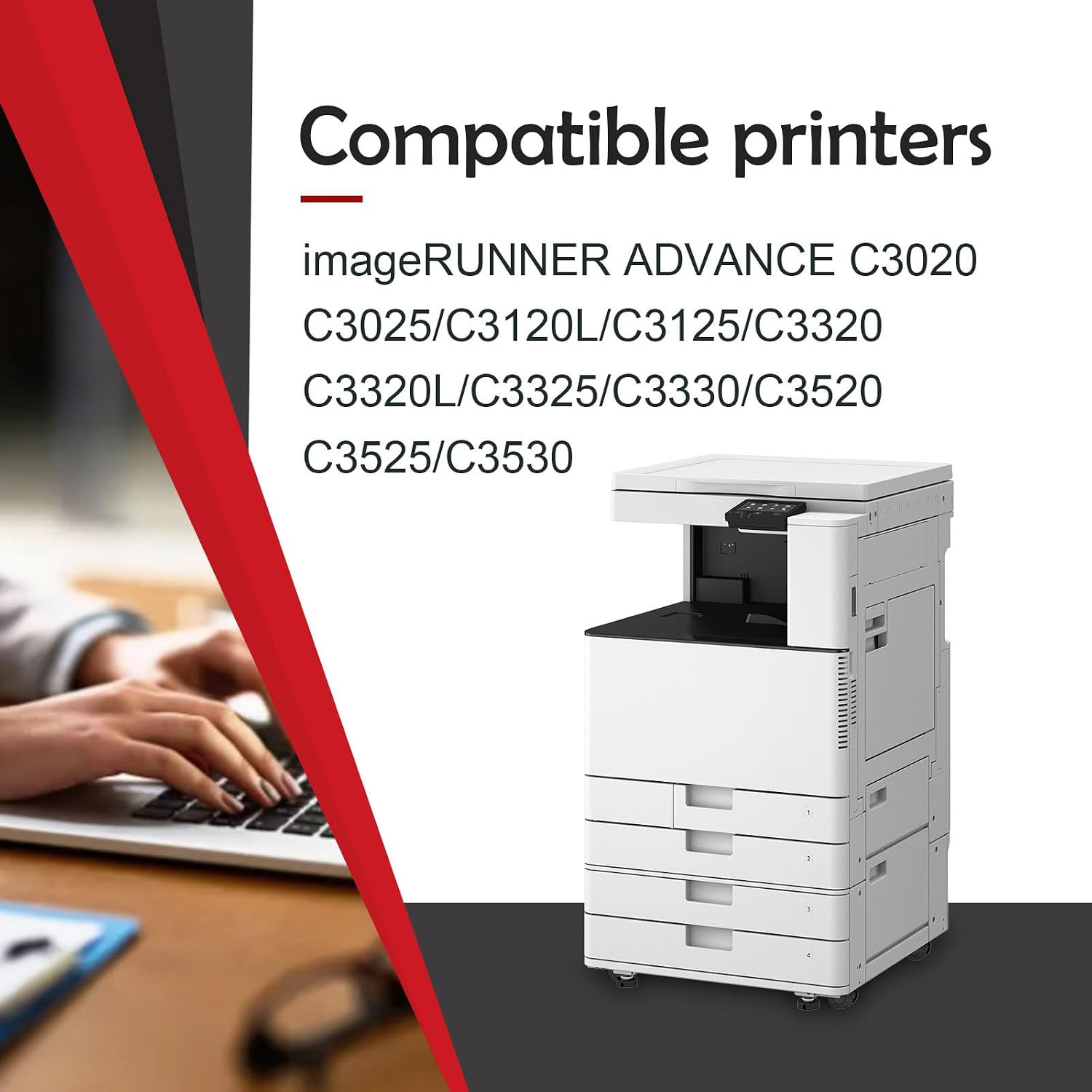 Remanufactured GPR-53 GPR53 Toner Cartridge Replacement for Canon GPR 53 for ImageRunner Advance C3325i C3330i C3525i C3530i C3025i C3725i C3826i C3830i C3835i C3330 Printer (1 Black)