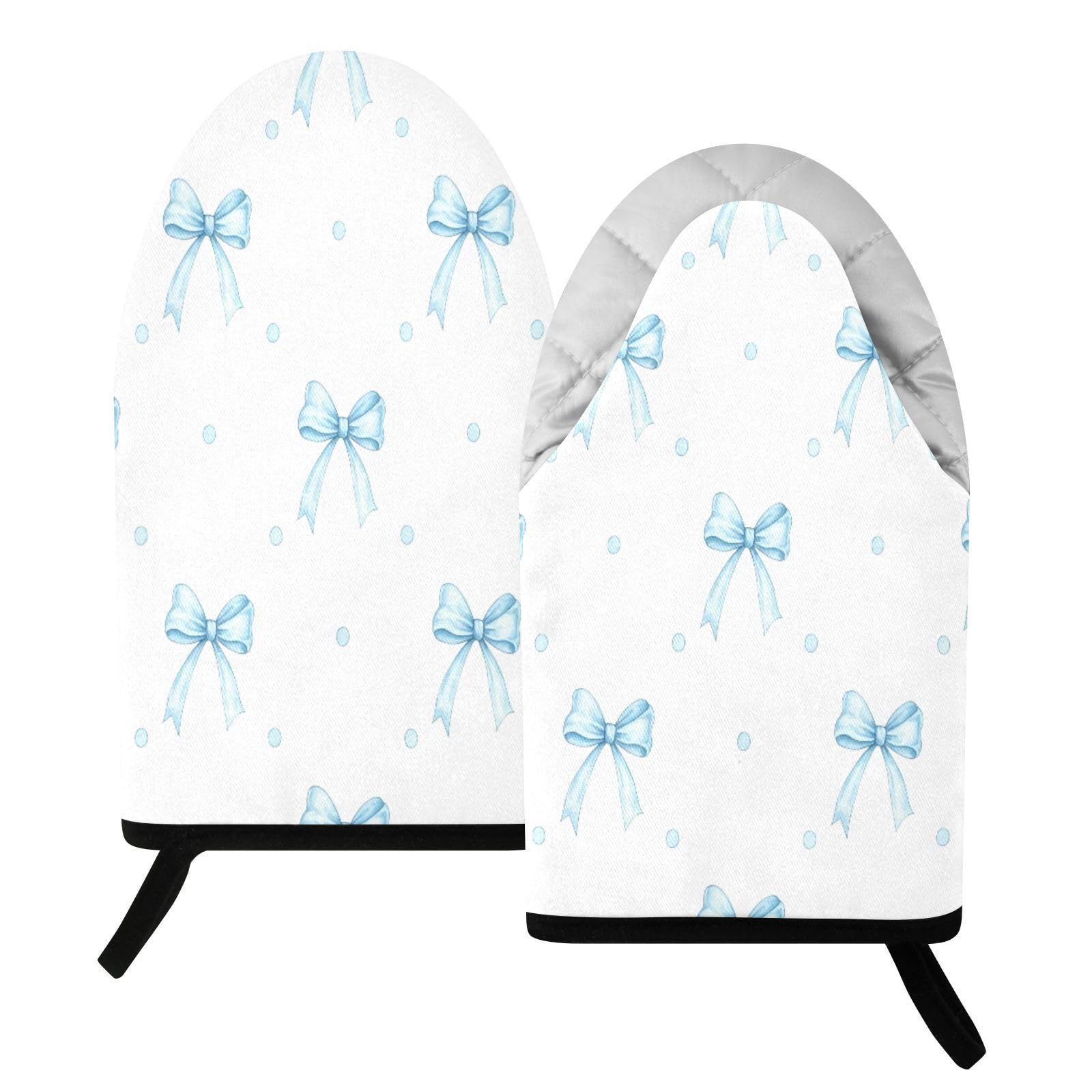 BURSTDDY Bows Oven Mitt,Heat Resistant Kitchen Mitts for Cooking