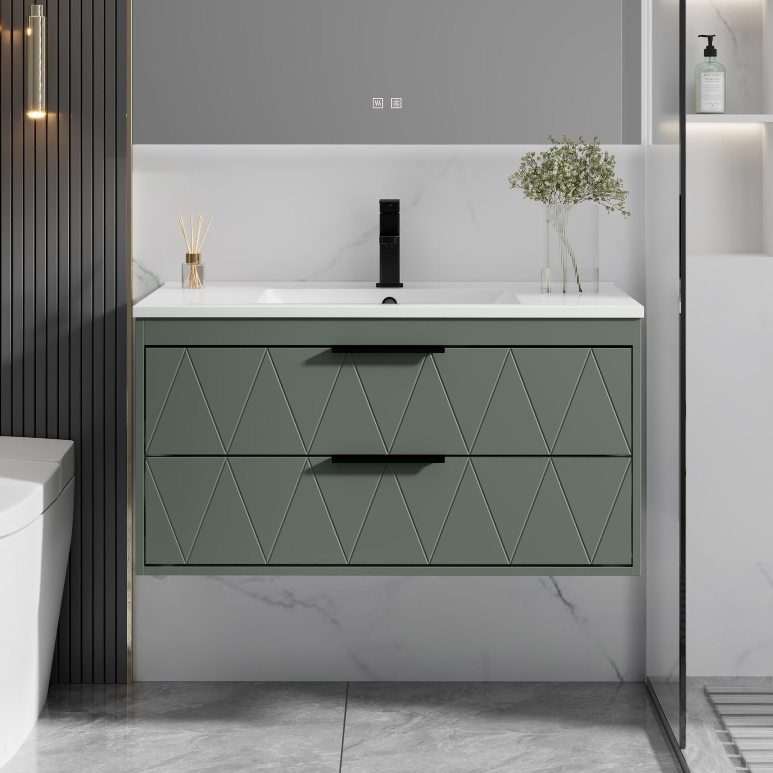 eclife 36 Floating Bathroom Vanity with Sink