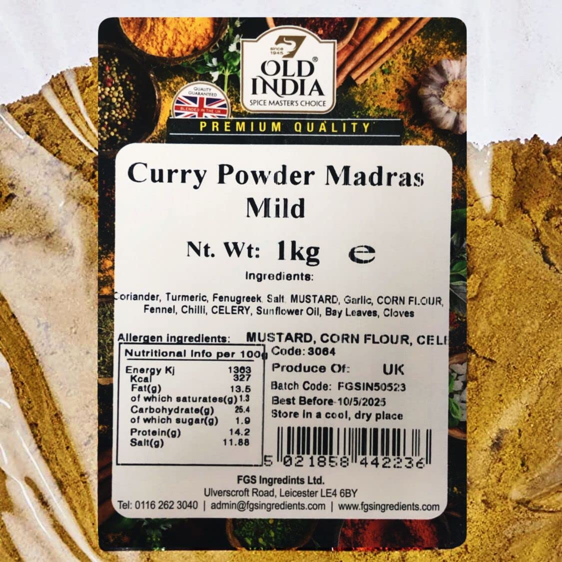 Old India Mild Madras Curry Powder 1 Kg