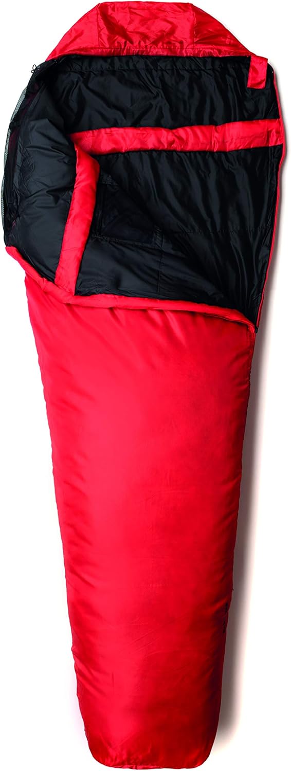 Snugpak Travelpak 1 Sleeping Bag with Mosquito Net, 45 Degree, Left Hand Zip, Flame Red
