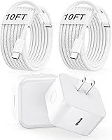 Vista 1 de Bloque de cargador USB C, cargador de pared dinámico de 40 W con 60 W máximo, paquete de 2 enchufes plegables tipo C rápido con cable de carga USB C