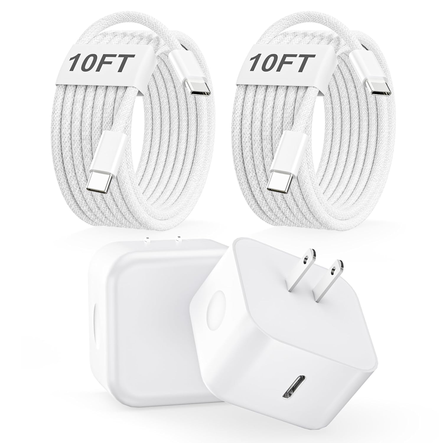 USB C Charger Block 40W Dynamic Wall Charger with 60W Max 2Pack Foldable Fast Type C Plug with