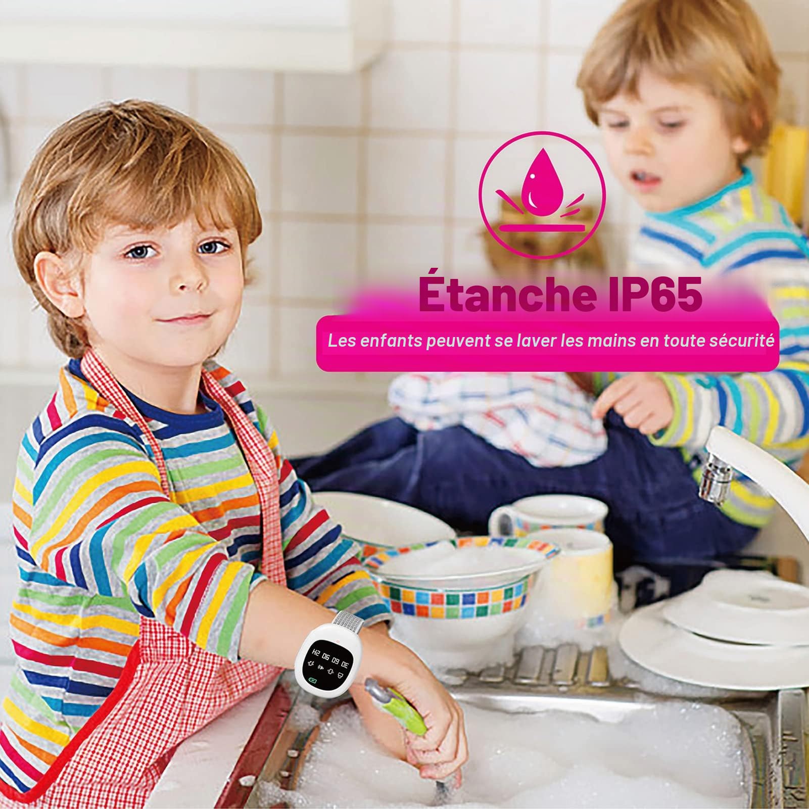 Alarme D'énurésie sans Fil, Alarme D'urine sans Fil avec Son et Vibration pour Garçons Filles, Entraînement à la propreté Unisexe, Capteur D'énurésie pour Enfants, Personnes