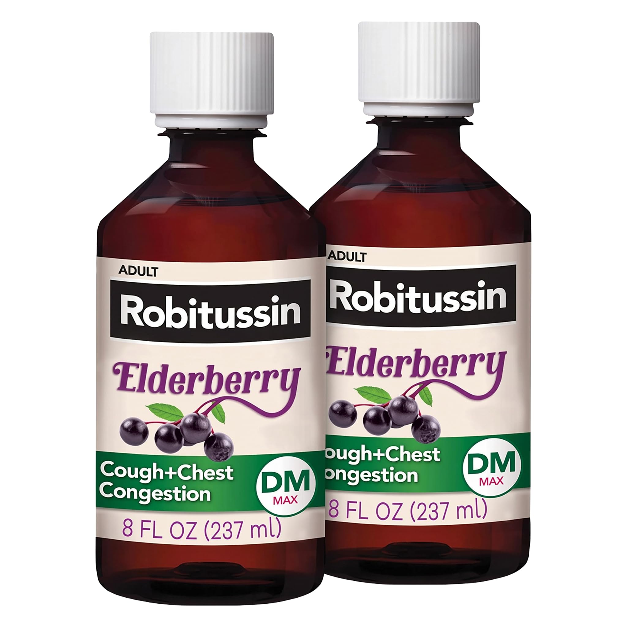 Robitussin DM Maximum Strength Cough Medicine, Elderberry, 8 fl oz, 2 Pack — Amazon image 12