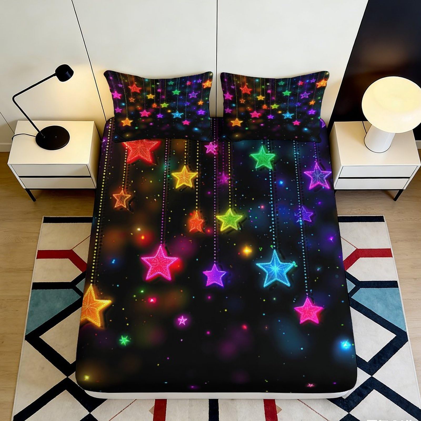 3D Printed Beach Bicycle Fitted Sheet Microfiber Deep Pocket Non-Slip Bedroom Decor Bicycle Mattress Fitted Cover Washable for Adults Teens 140x200x25cm