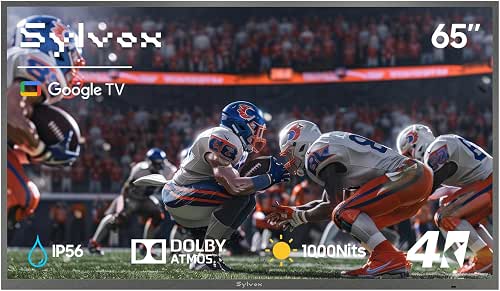 SYLVOX Outdoor TV, 65 inch Waterproof Smart Outdoor TVs, 4K,