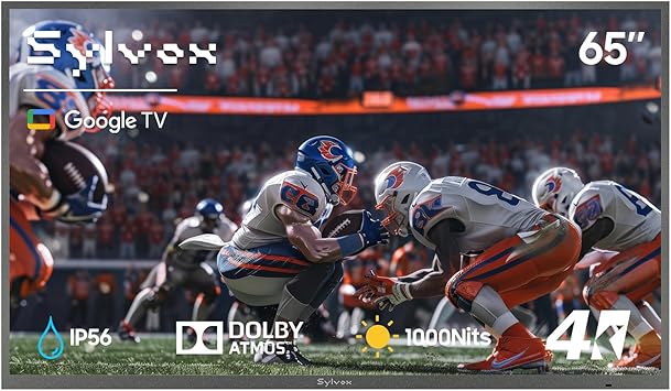 SYLVOX 65" Waterproof Smart TV, 4K HDR 10, Voice Assistant