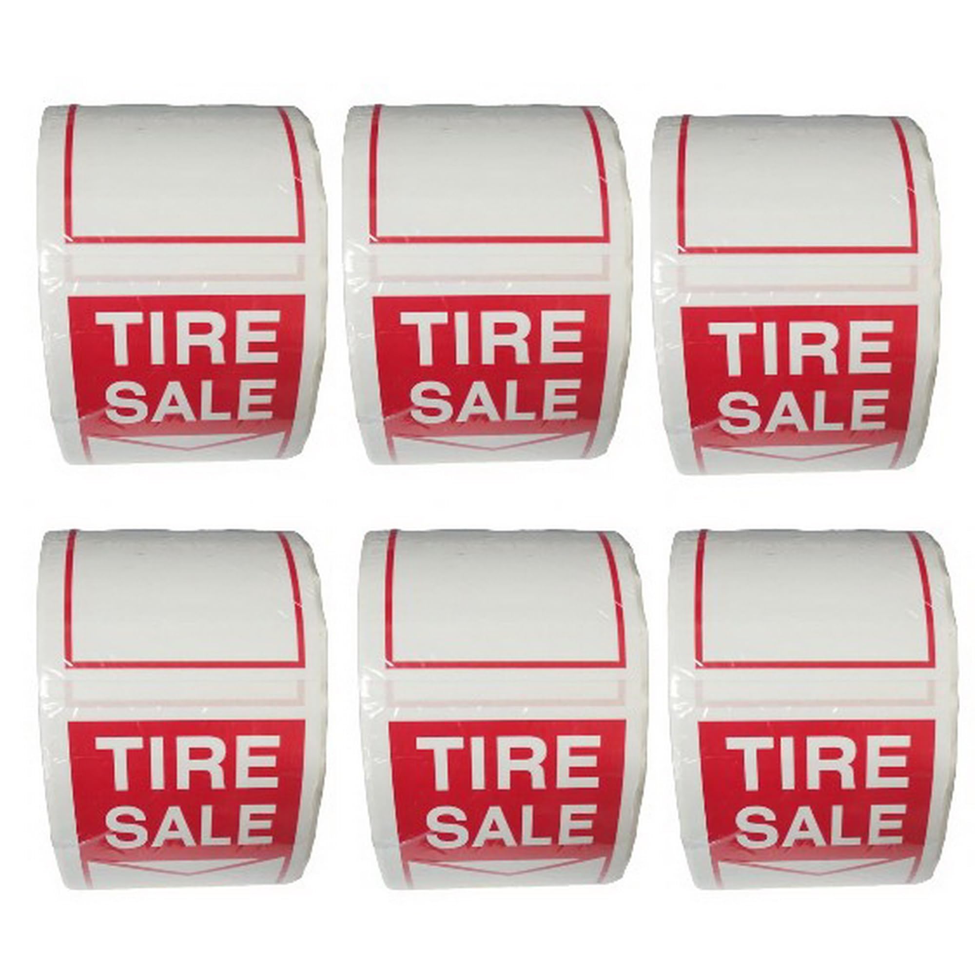 Tire Labels - Tire Sale 250 Stickers Size 6