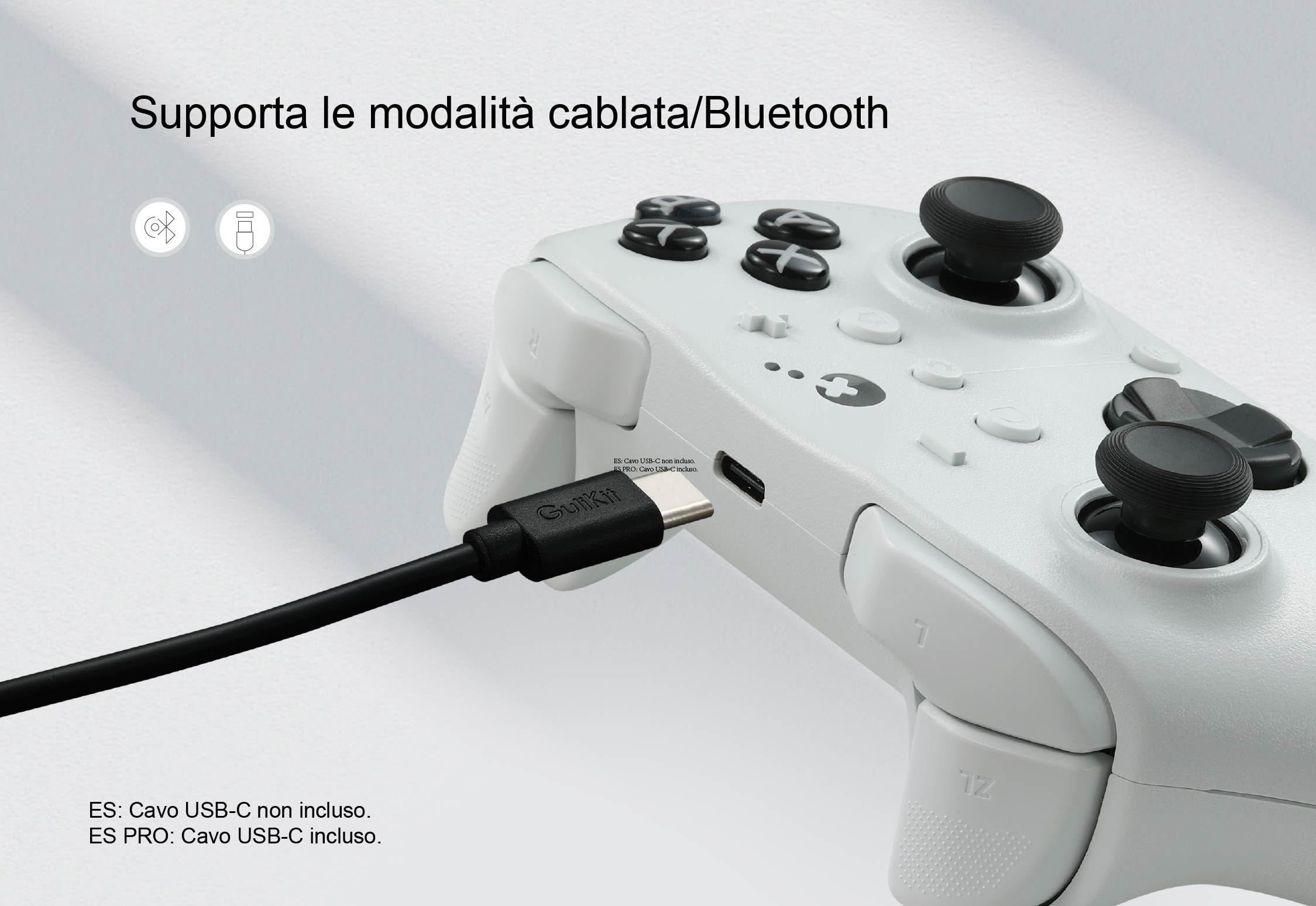 GuliKit ES PRO Wireless PC Gaming Controller für Switch 1/2, Windows/Android/Mac/Steam Deck mit 3,25ms Niedrige Latenz, Magnetische TMR-Joysticks, Switch1/2 Wake-Up, Taktiles Switch-D-Pad,Black