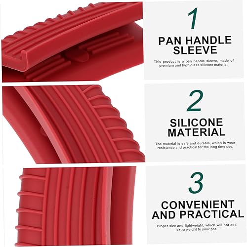 Miniatura 3 de 2 fundas para mango de olla, funda para mango de olla con aislamiento térmico, soporte de mango de hierro fundido, soporte para olla con asa, gel de