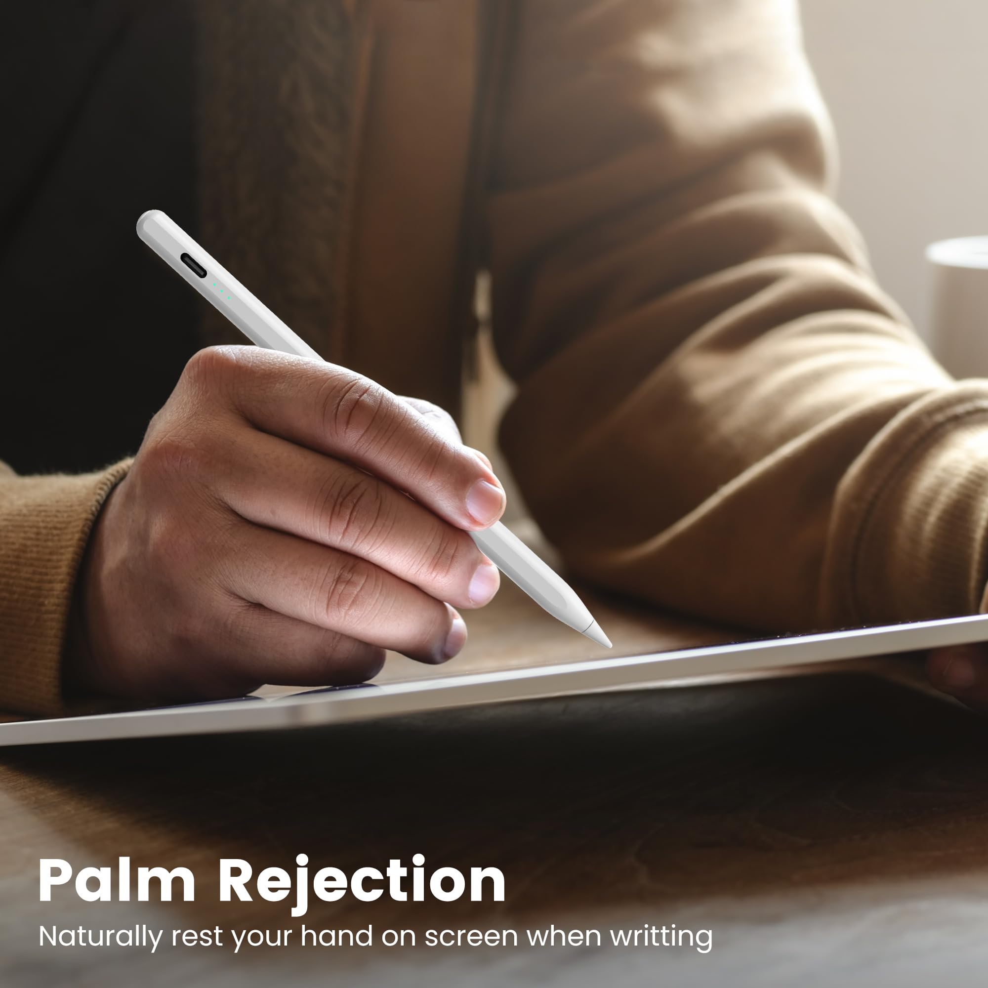 Pencil for Apple iPad A16 10th Generation, Fast Charge Stylus Pen for 2025-2018 iPad A16/11-6th Gen, Air 11"/13" M3/M2/5th-3rd, Pro 13"/11"/M4/12.9", Mini A17 Pro/6/5th Palm Rejection Tilt Sensitivity