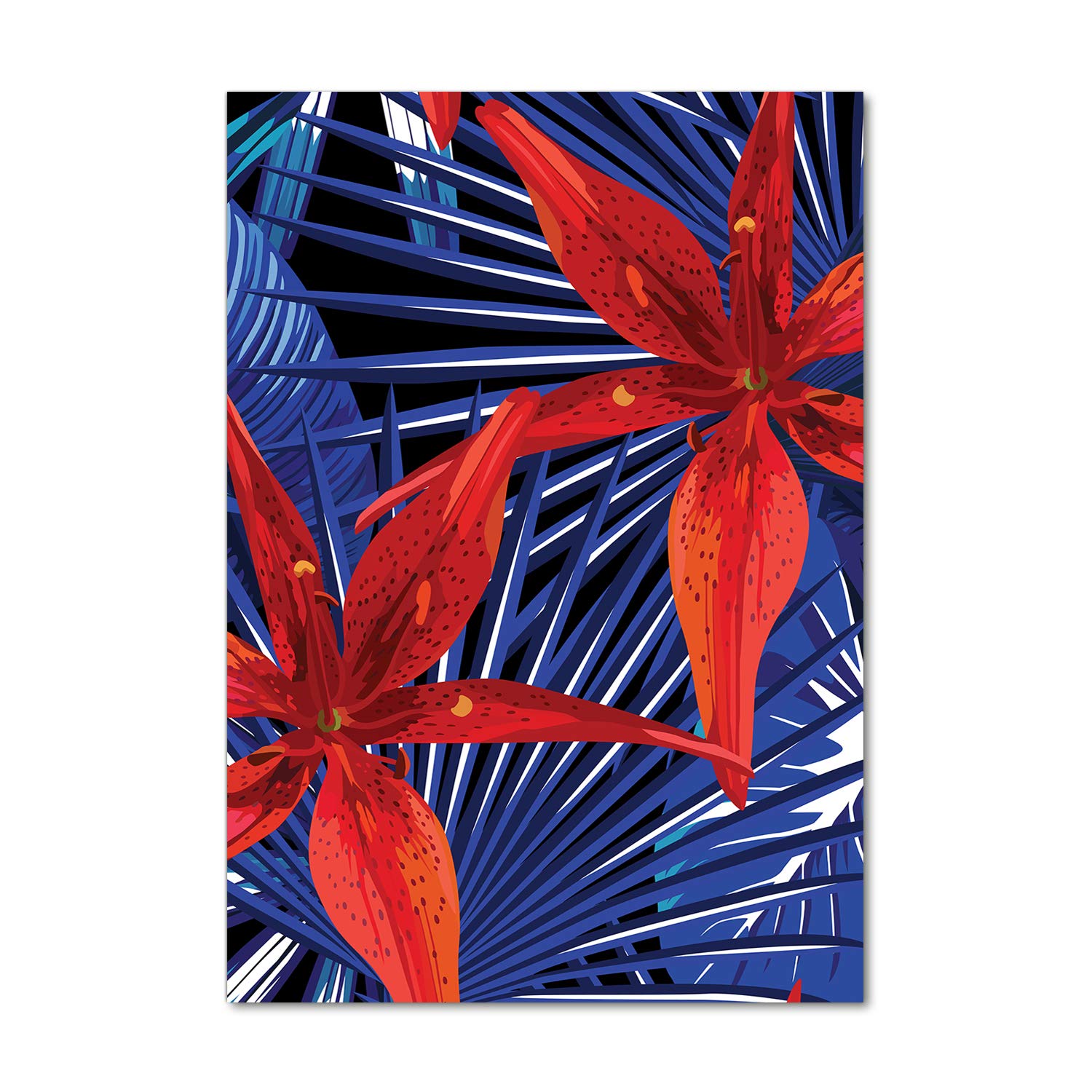 Impression sur verre acrylique Tulup 70x100 | Tableaux pour la mur fleurs rouge