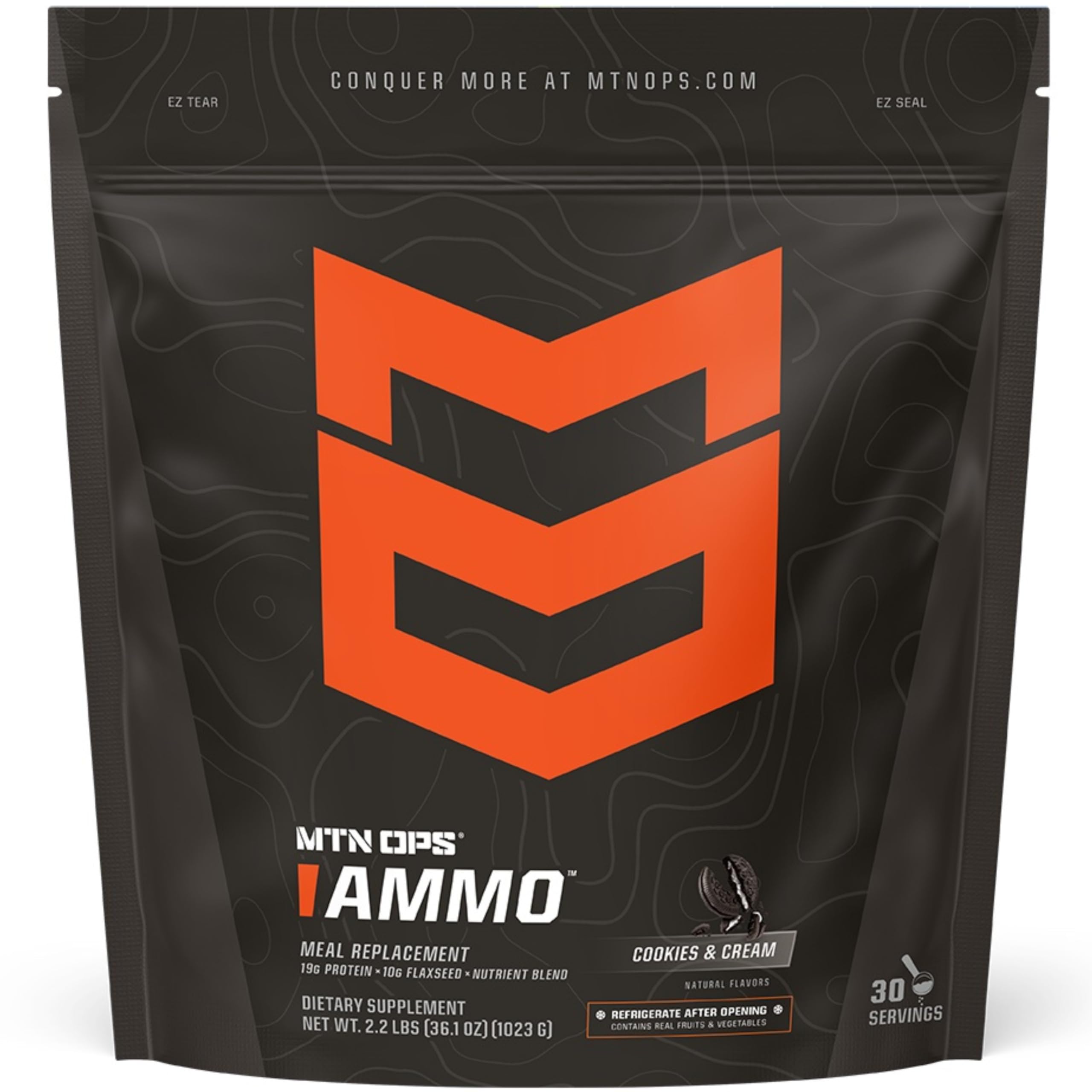 MTN OPS Ammo Meal Replacement Protein Powder, Cookies & Cream