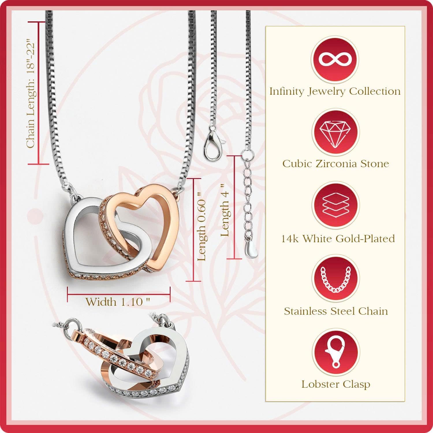 Larvincy To My Daughter Necklace From Dad With Heartfelt Message & Elegant Box, Gifts For Daughter From Father, Beautiful Jewelry Gift From Love Daddy On Graduation, Birthday, Wedding, Valentine’s Day - Image 4