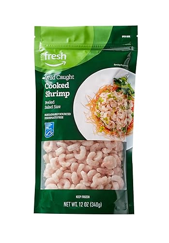 Fresh Brand – Camarones cocidos salvajes de tamaño ensalada, 12 oz (congelado)