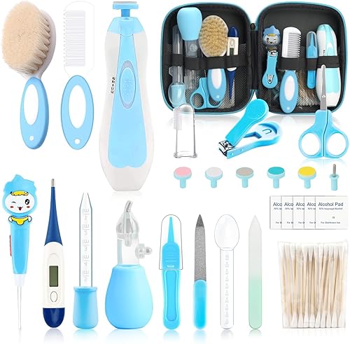 Kit de aseo para bebés, kit eléctrico de seguridad para el cuarto del bebé, juego de cuidado de seguridad infantil con cepillo de pelo, peine