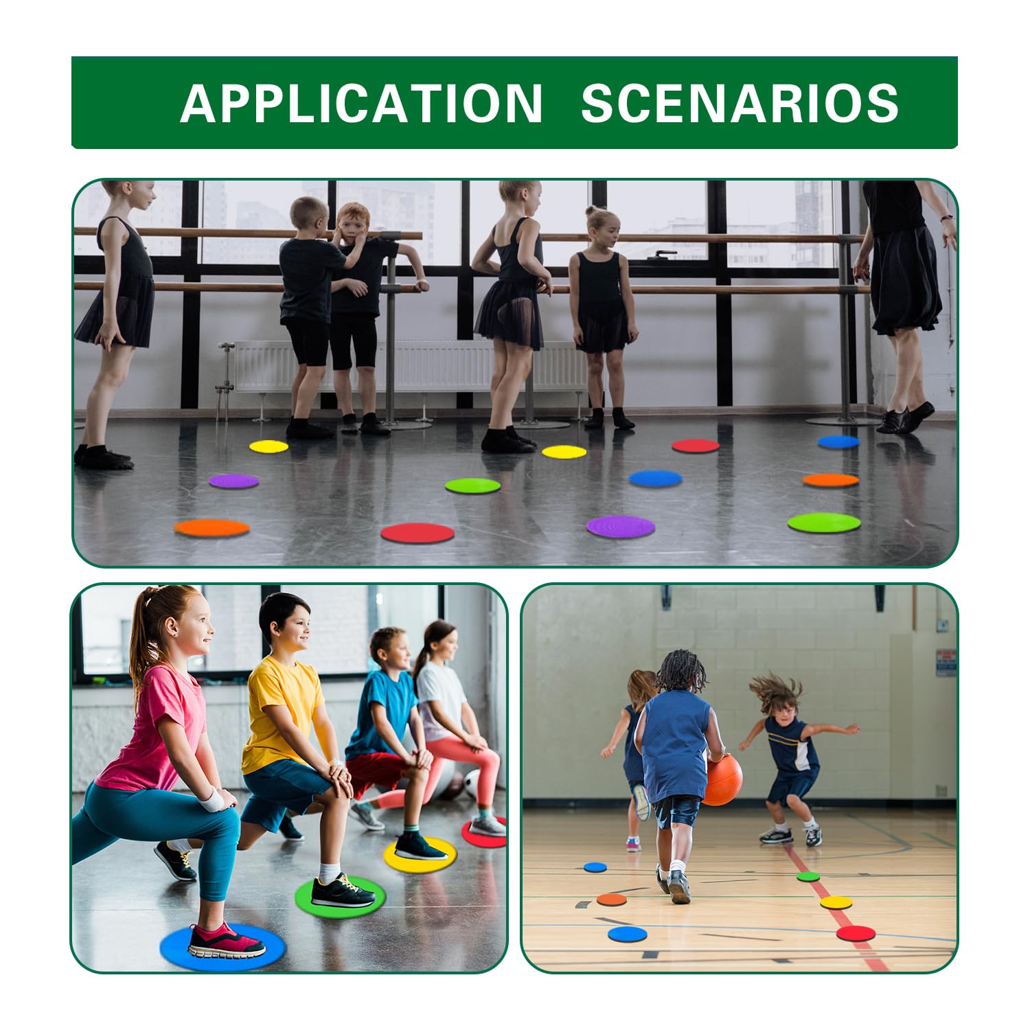 Marqueurs de sol en caoutchouc antidérapant de 10,2 cm, 22,9 cm, cônes en polyéthylène pour football, basket-ball, sport, entraînement, agilité et exercices