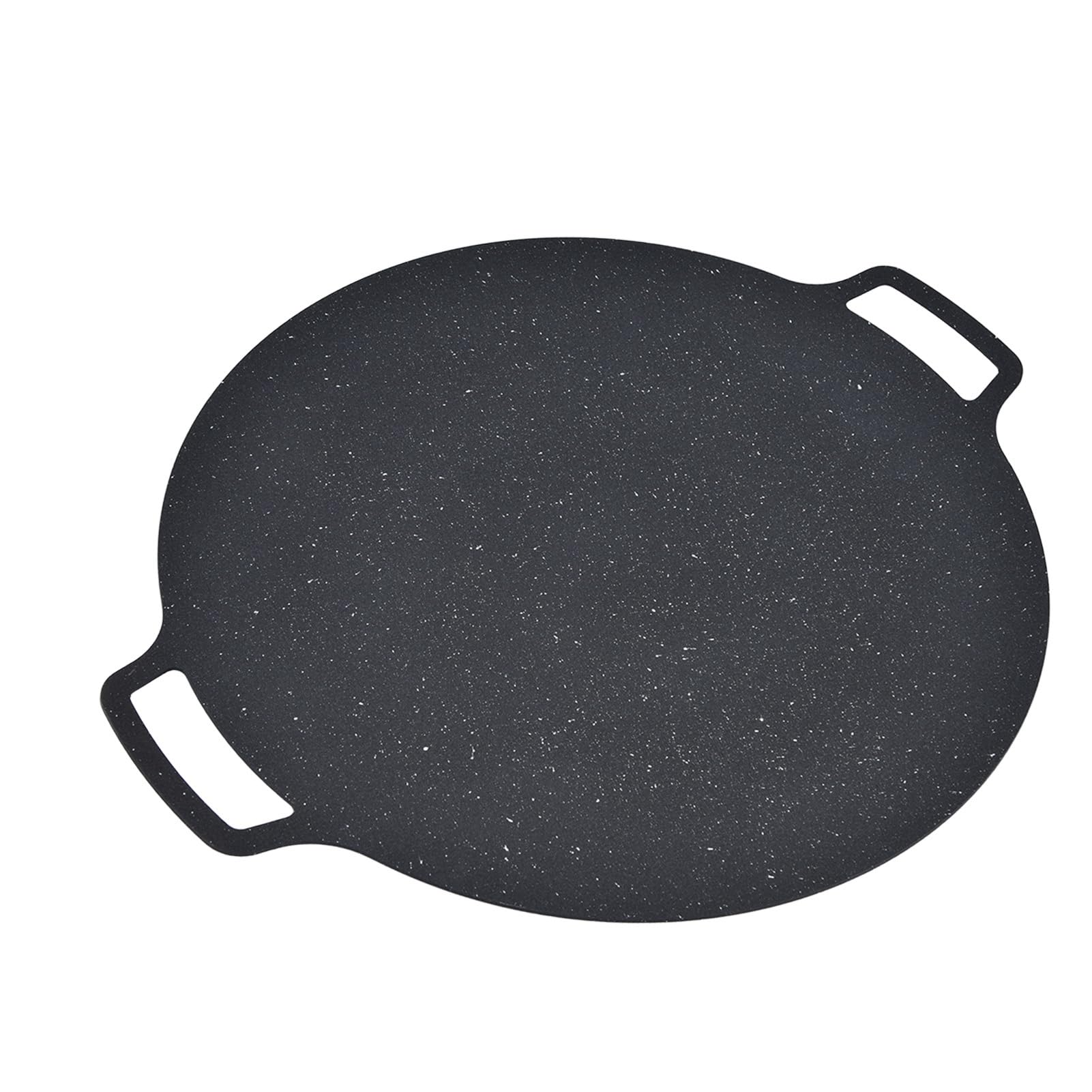 Cocoarm Koreański Grill Żelazny Grill Pan Okrągła Taca do Grillowania Nieprzywierająca Powierzchnia Zatrzymywanie Ciepła dla Wieprzowiny Brzuch Naleśniki Smażone Ciastka Ryżowe Kemping Kryty na (41CM)