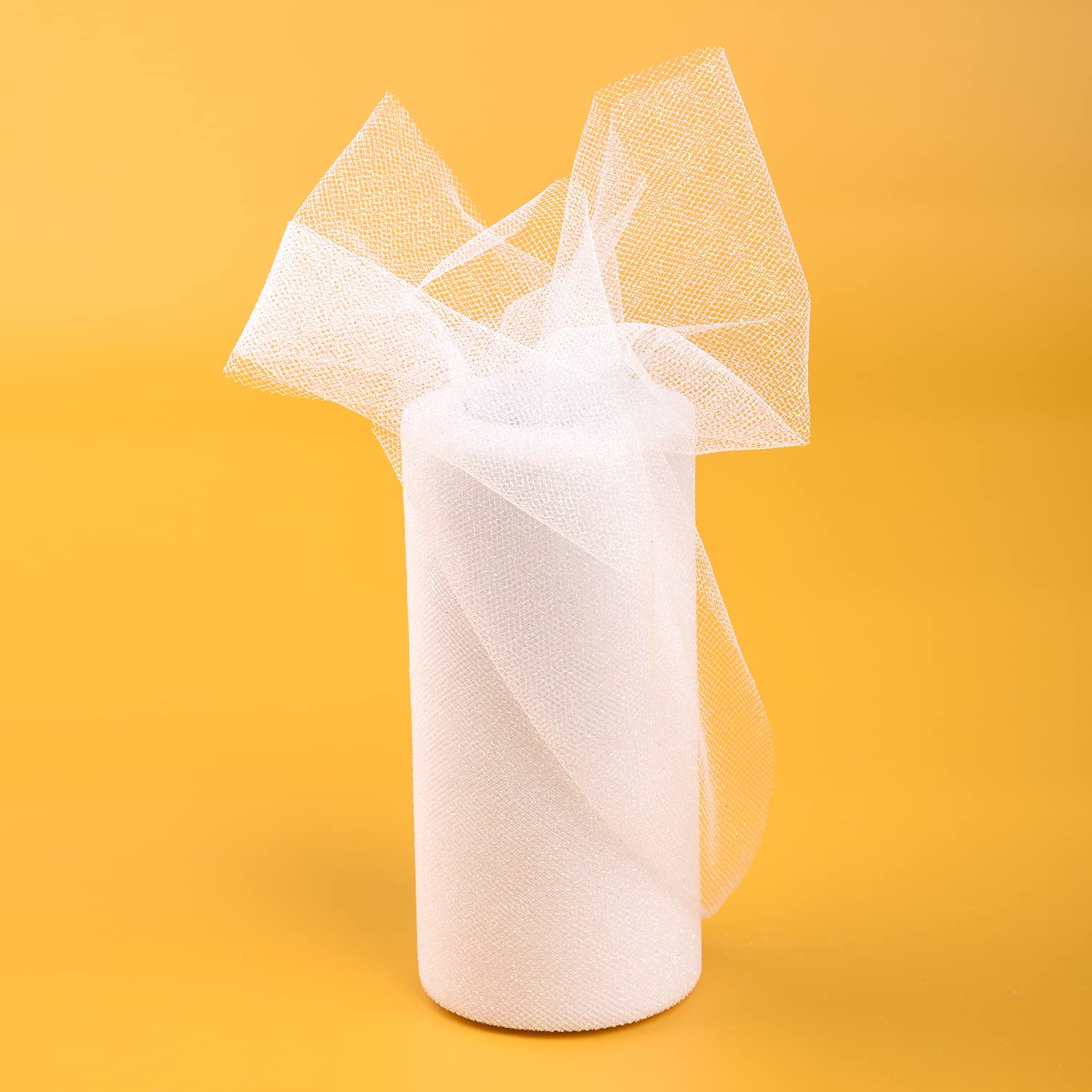 Rouleau De Tulle 15,2 Cm X 91,4 M Blanc - Idéal Pour Mariage, Tutu, Décoration Et Emballage Cadeaux