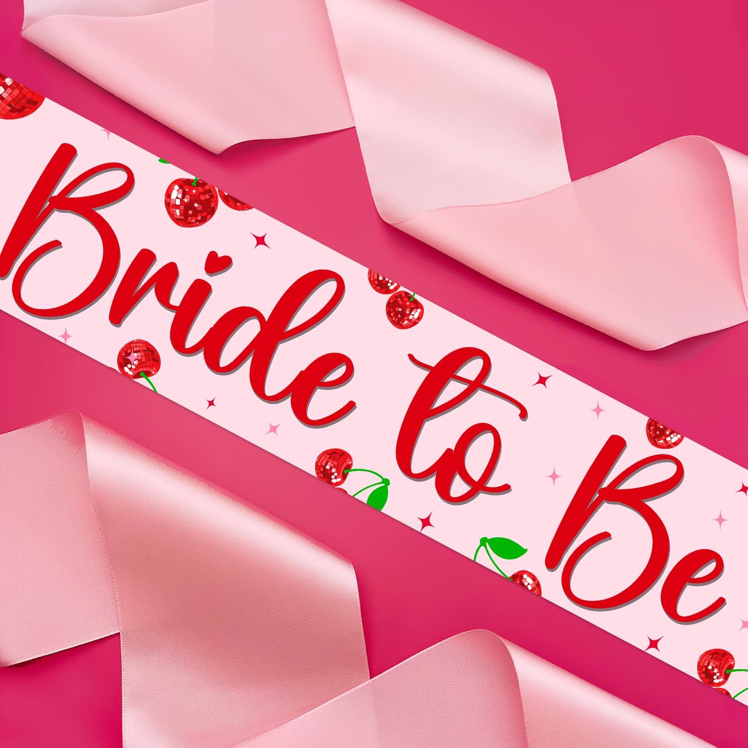 Cherry Disco Ball Party Decoration Cherry Bride to Be Sash Cherry Bachelorette Decorations Cherry and Dsico Ball for Girls Sweet Cherry Berry Fruit Bridal Shower Party Supplies