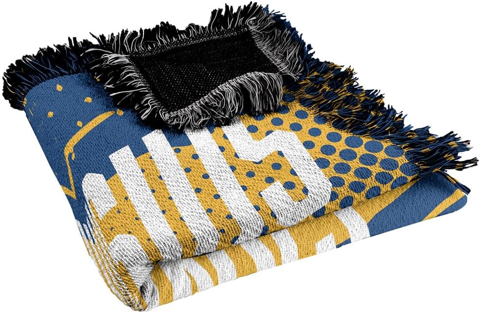 LOGOVISION Canisius University Fan Zone Woven Tapestry Cotton Blend Fringed Throw Blanket 50"x60"