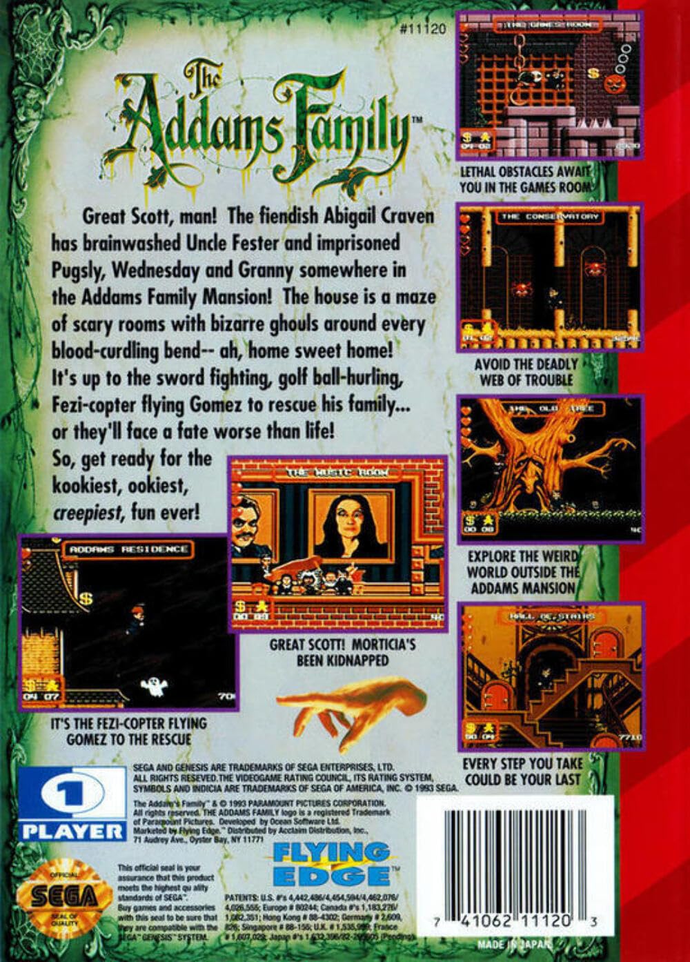 Prix de The Addams Family sur PAL Sega Master System