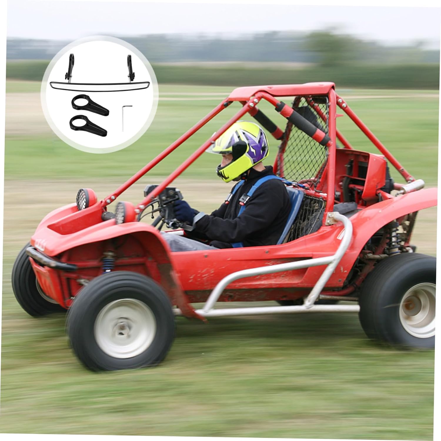 Wide Angle Car Rear View Mirror Observation Mirror for Utv and Atv and Material Reduces Blind Spots for Enhanced Safety