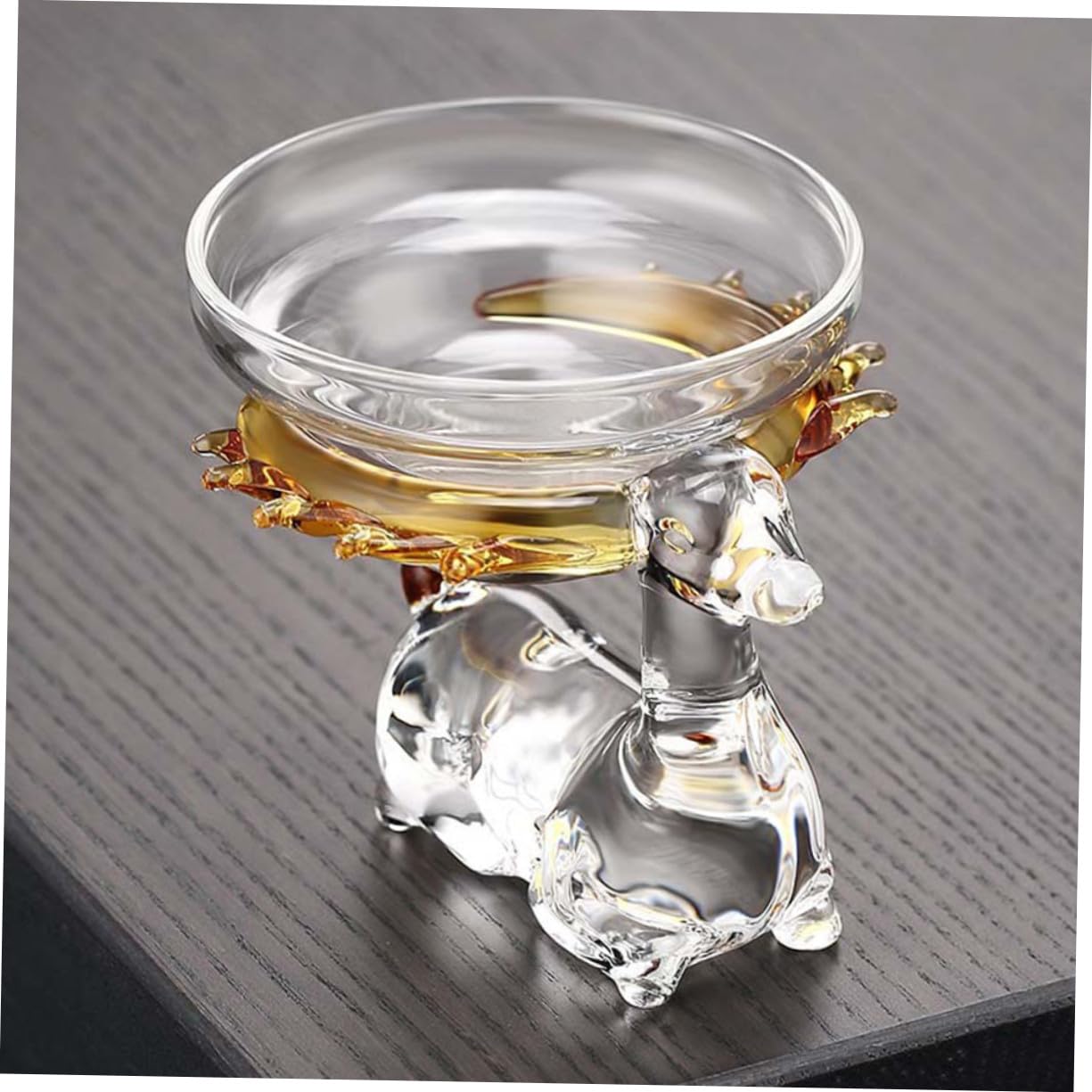 Filtro De Té De Vidrio Transparente Diseño De Ciervo Colador Creativo Resistente Al Calor Herramienta Para Filtrar Té Casero Set