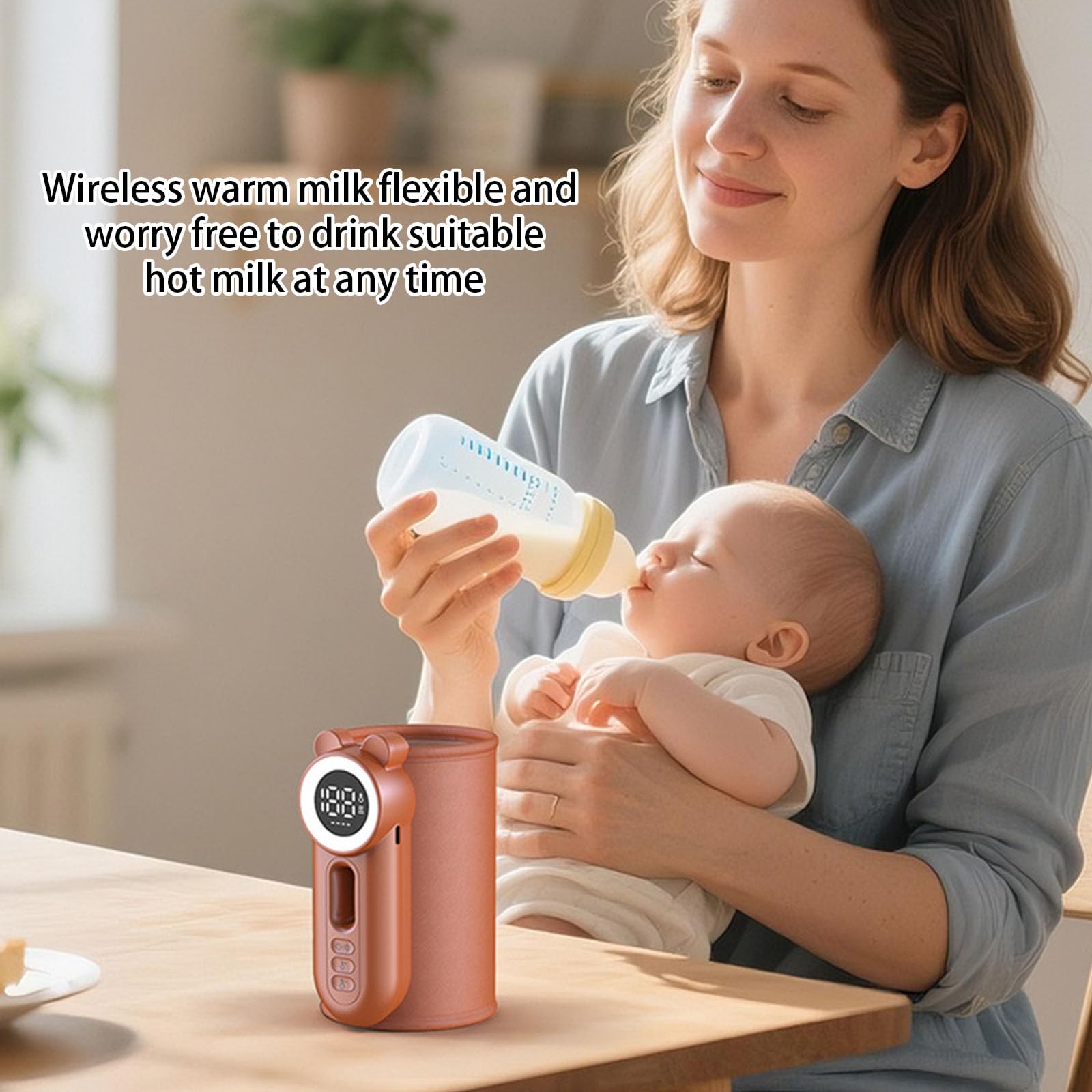 Chauffe-biberon Sans Fil Avec Manchon Isolé Coussin Chauffant Portable Avec Petit Contrôle De La Température Pour Les Voyages Et L'extérieur Petit Chauffe-biberon Pour Nourrissons