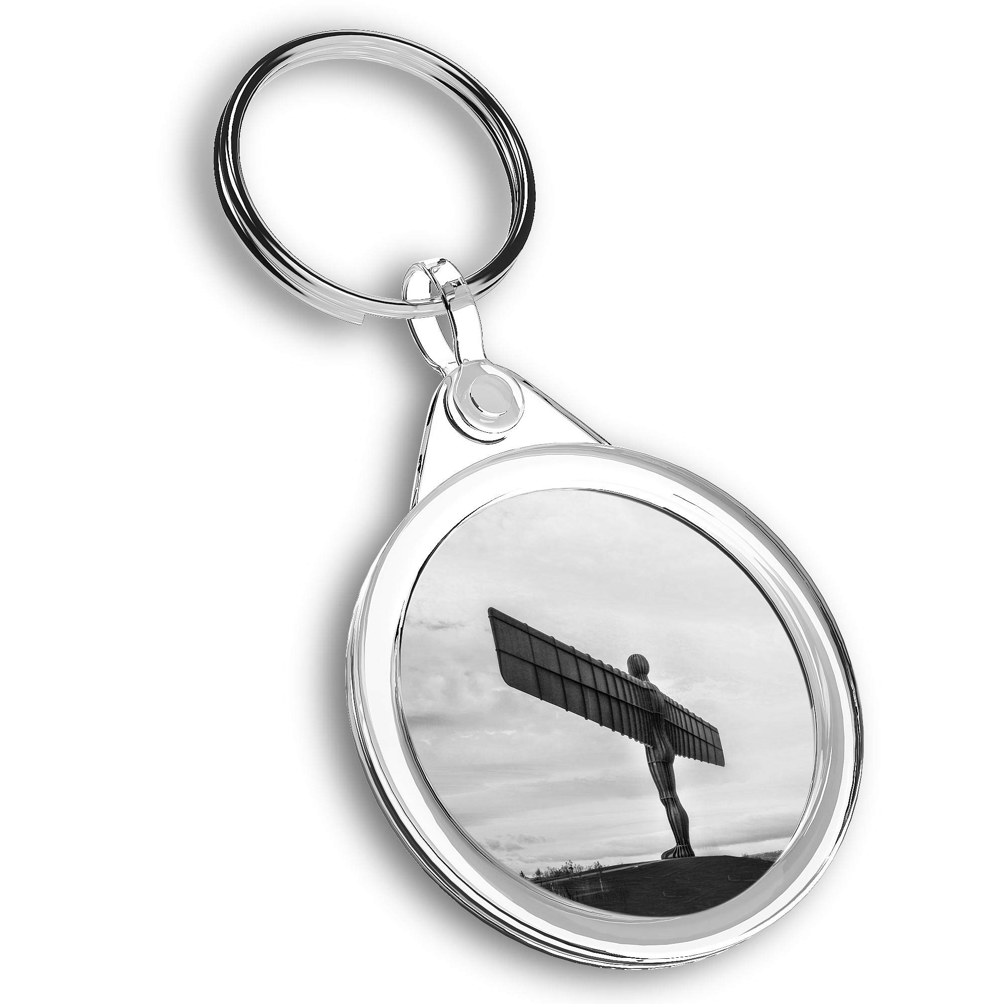 Destination Vinyl Ltd Unisex Multi 1 X Photo Keyring - Angel Of The North Newcastle England Uk |Keychain|Keyring|Charm| #43632