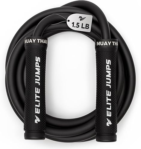Miniatura 1 de Muay Thai 3.0 Weighted Jump Rope for Men & Women - Professionally Designed for High-Intensity Training  Muay Thai, MMA & Fitness Jump Rope - Full