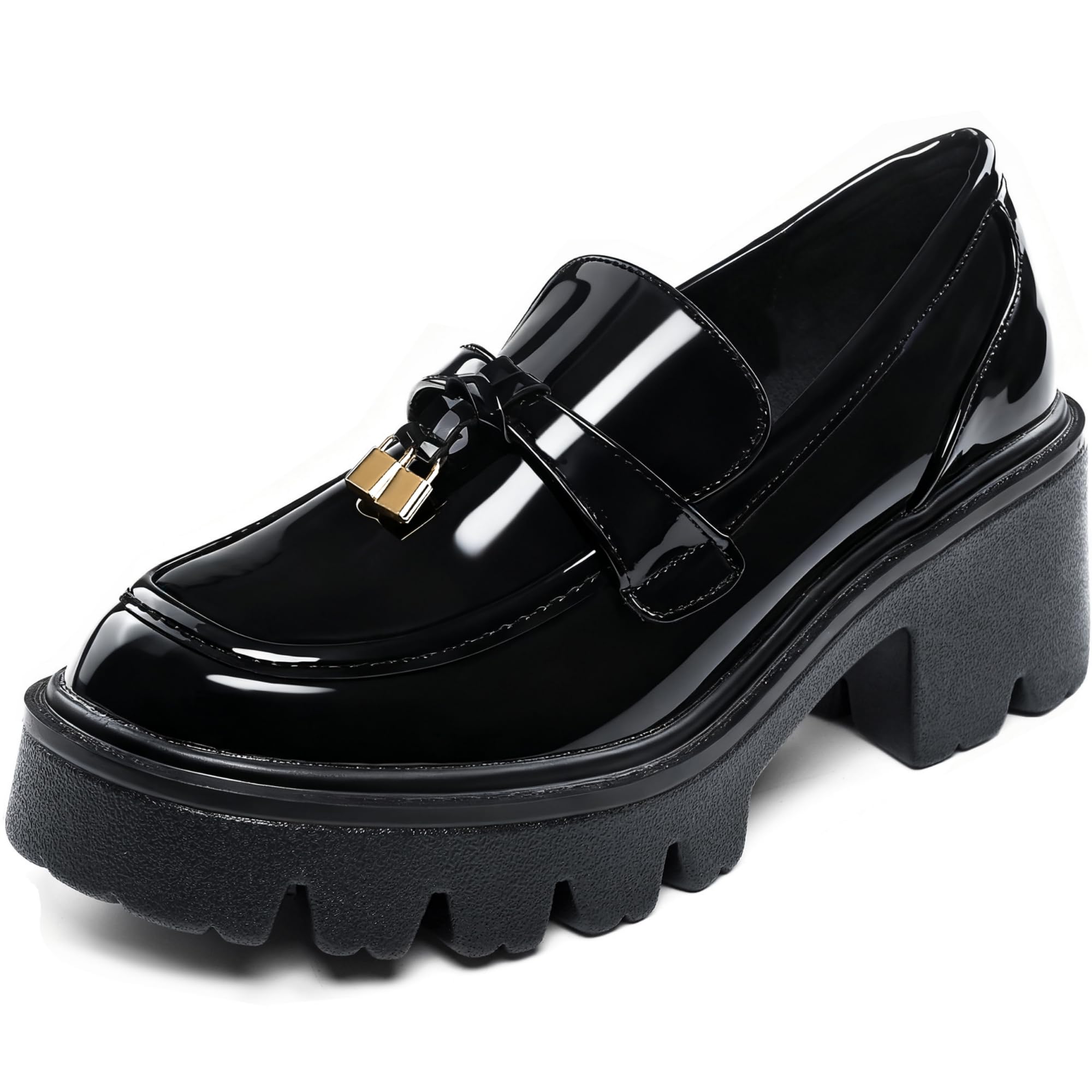 Platform Loafers for Women, Comfortable Slip-On Chunky Shoes for Casual, Work Office-image-28