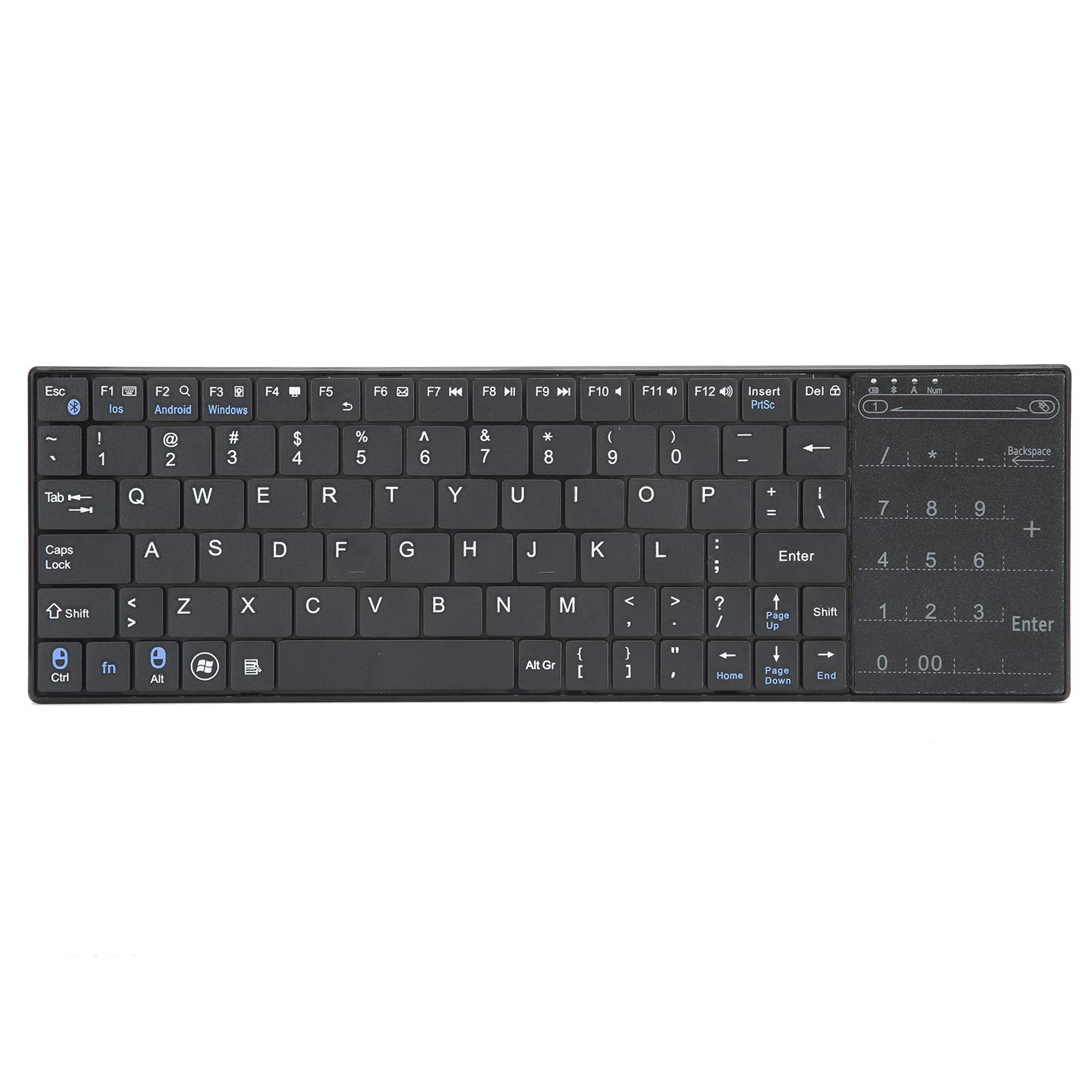 Qulose Tastiera Wireless Ricaricabile, Mini Tastiera PC Bluetooth Senza Fili con Connessione