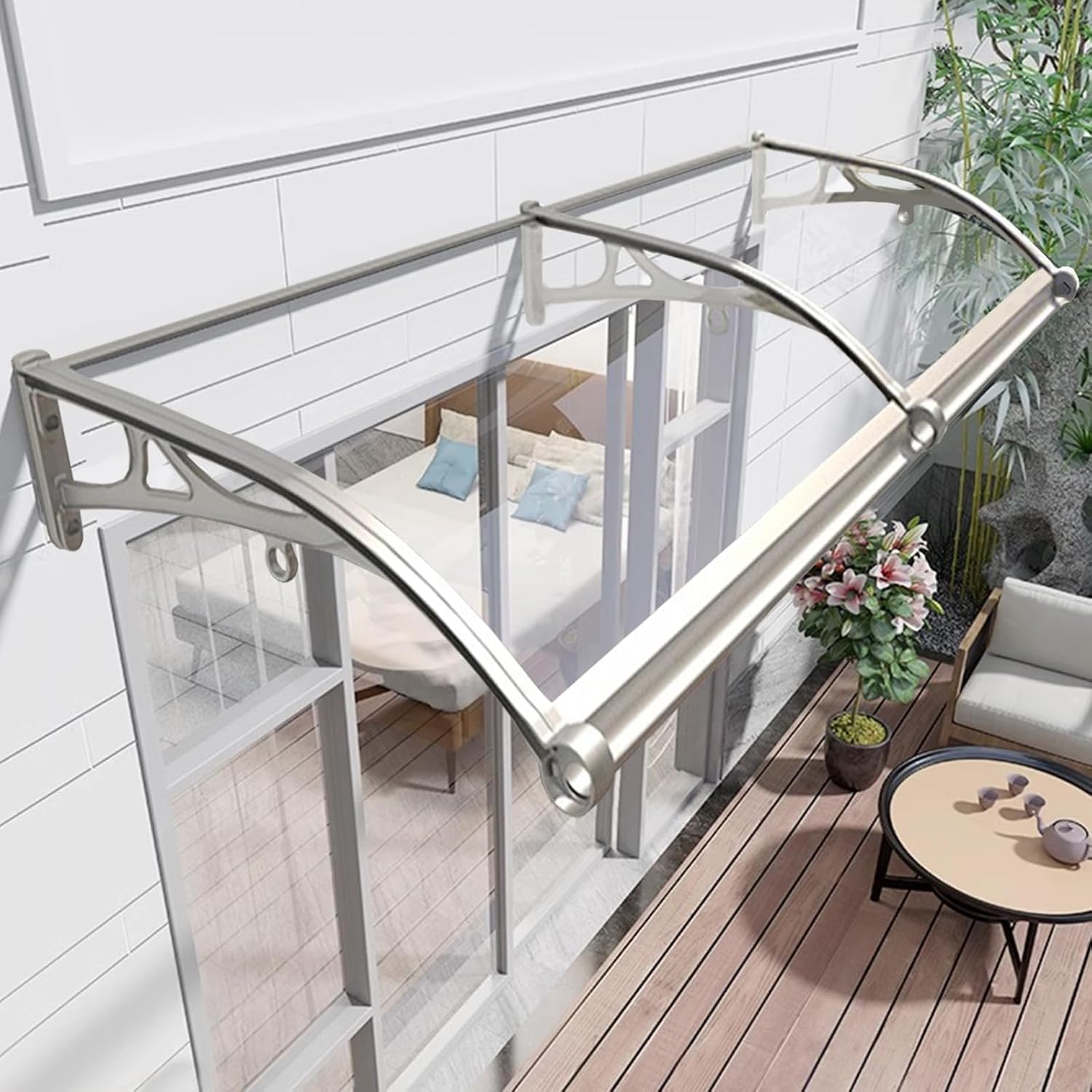 Auvent de terrasse polycarbonate protection UV pour porte