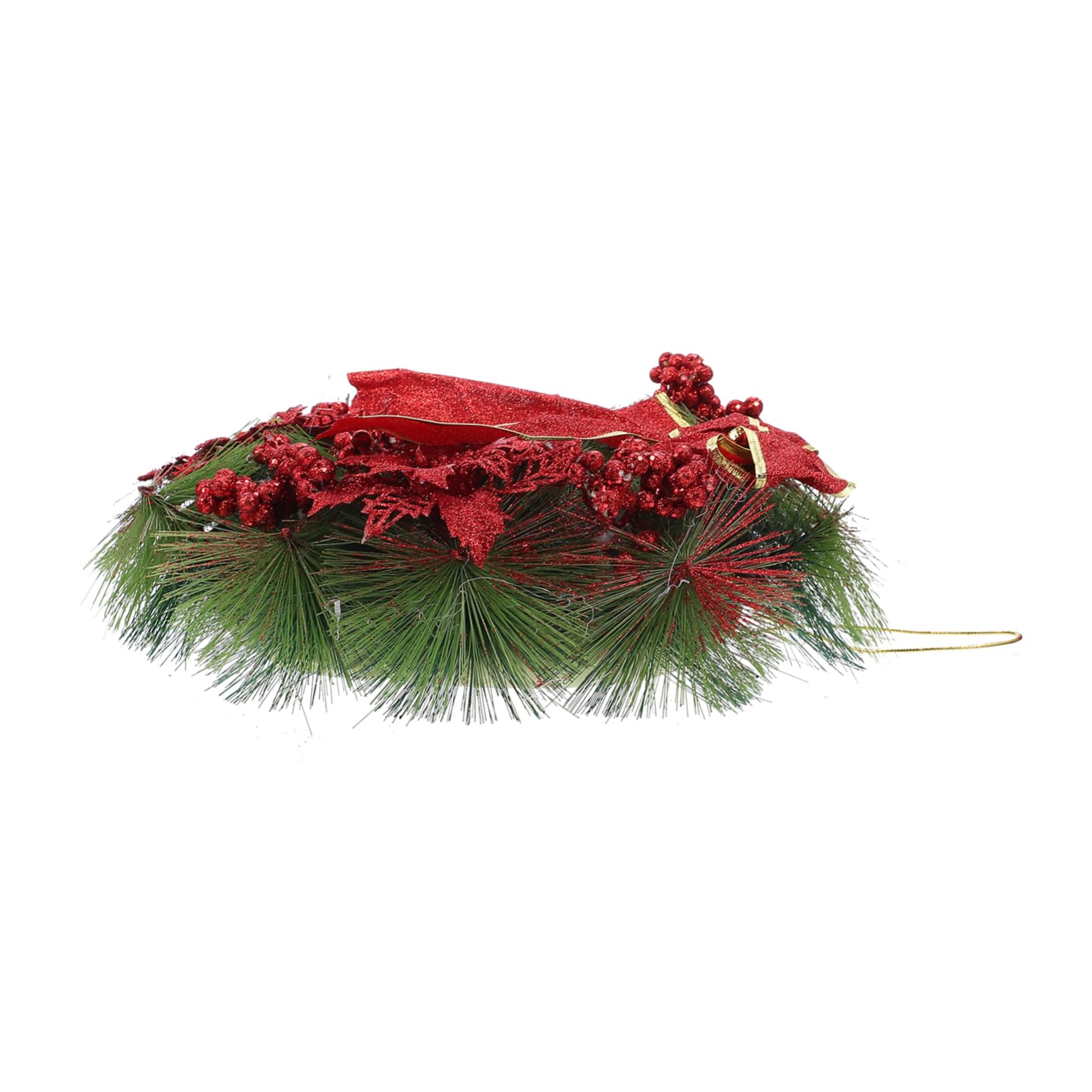 Ciieeo 2 Pièces Guirlande de Noël Decoration Noel Traditionnel Pendentif Noel Fleur Noel Accessoires Photo Noel Guirlande accesoire Noel Ménage Couronne Décoration décorer Plastique Rouge