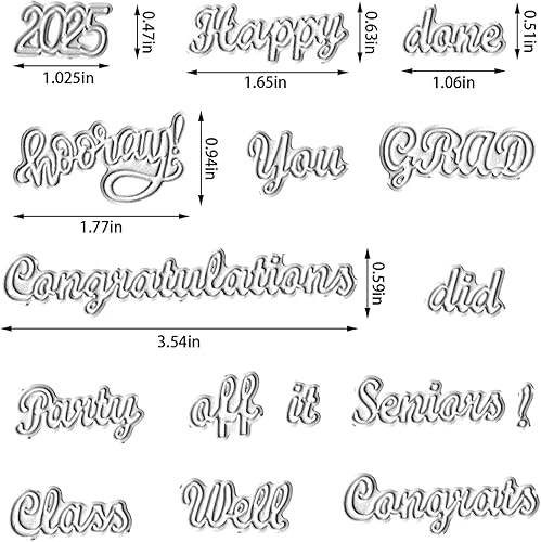 Miniatura 7 de Troqueles para hacer tarjetas, palabras de felicitaciones, moldes de plantillas de metal, troqueles de fondo de graduación para manualidades, álbum