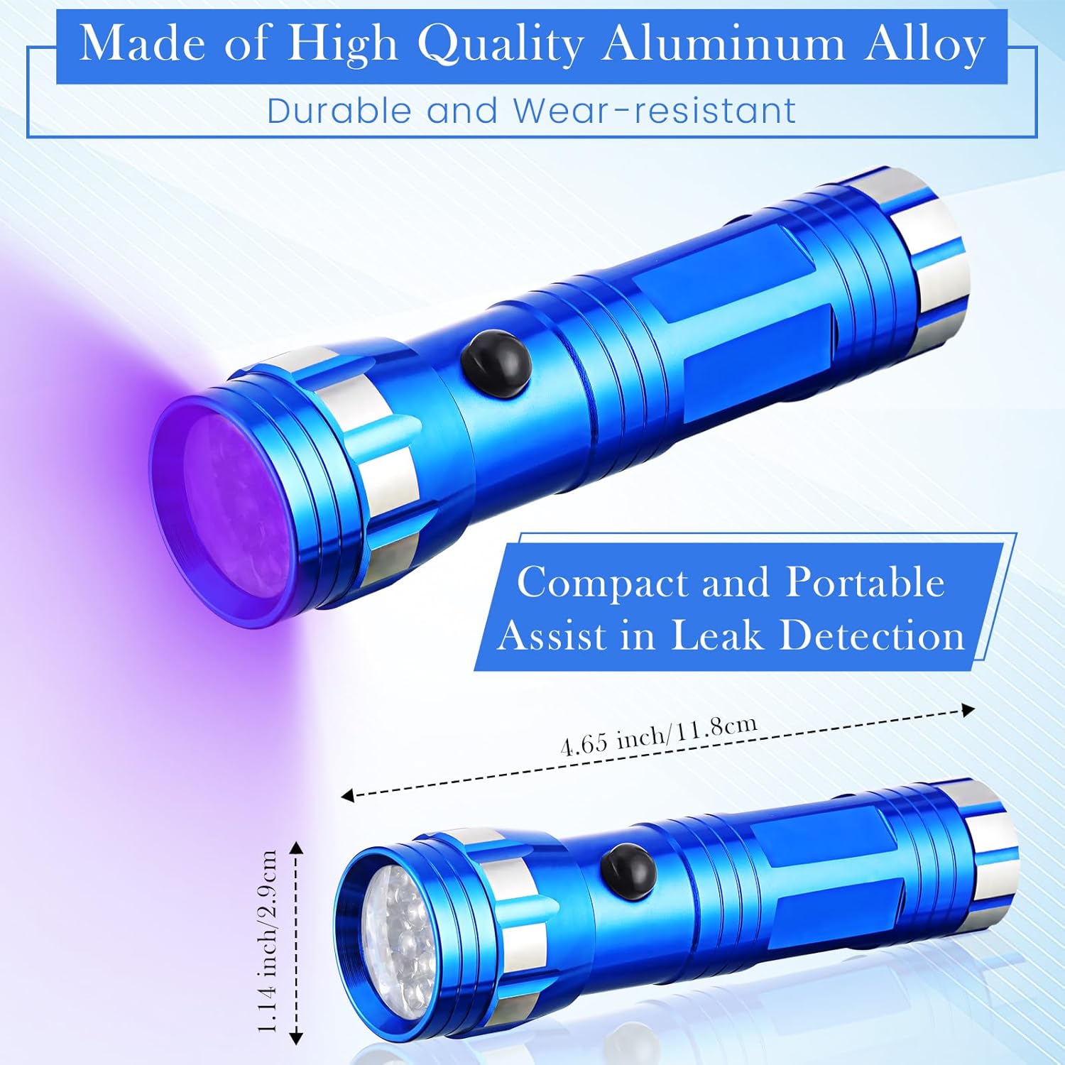 Oil and Dye Injector Kit with 1/4" Connector Compatible with SAE Flashlight UV Protective Glasses R134A Oil Injector R1234YF Low Side Quick Coupler Compatible with R134A R22 R12 R1234YF