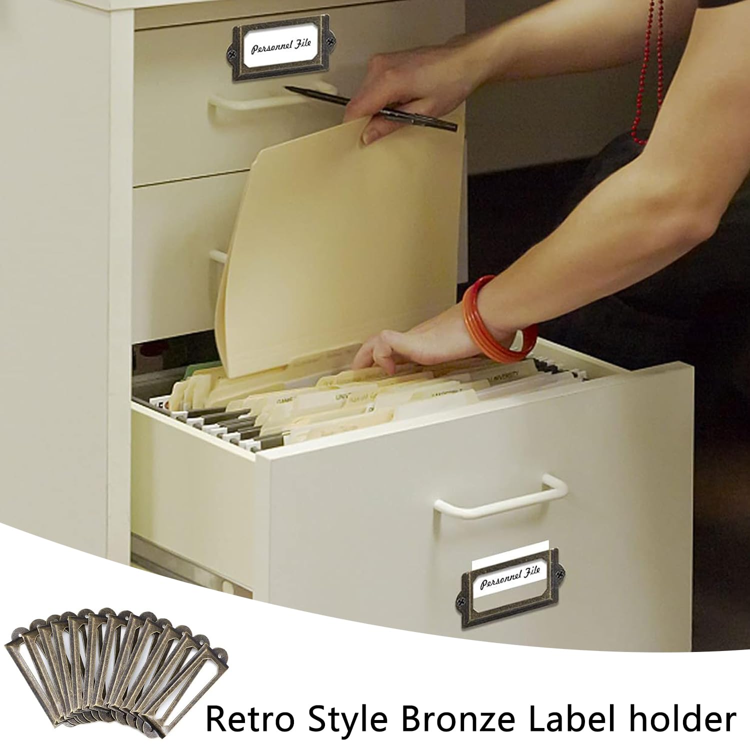 File Holder Label File Cabinet Label Holder