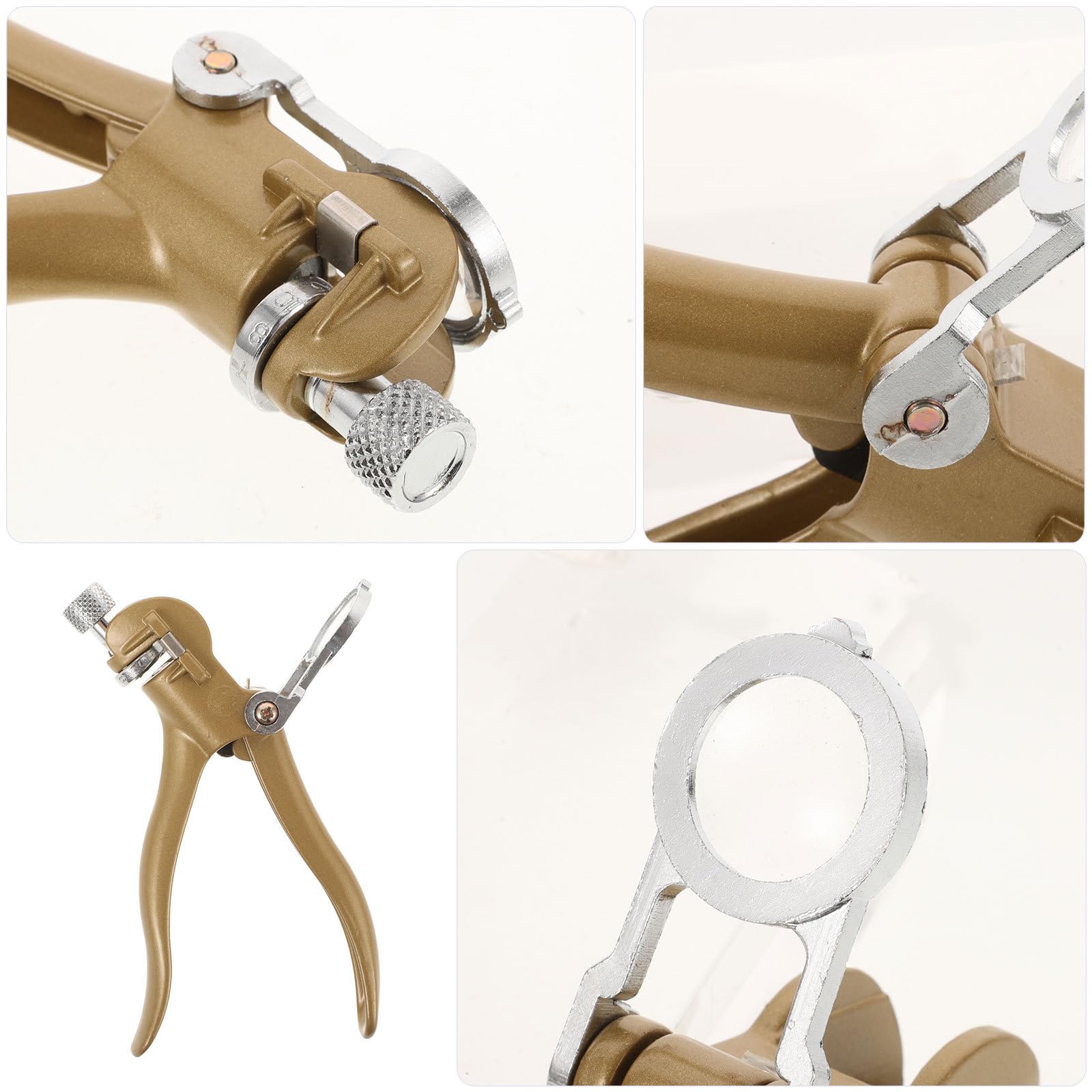 POPETPOP Pince de Réparation de Scie à Bois avec Loupe Intégrée, Outil de Réglage Précis pour Écartement des Dents, Accessoire de Bricolage Solide pour Menuiserie et Travail Manuel