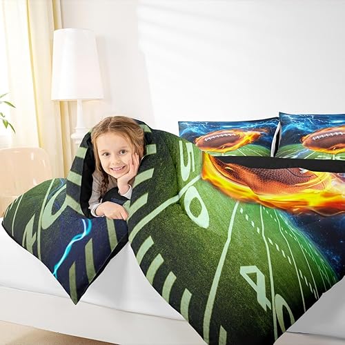 Miniatura 17 de Castle Fairy Juego de ropa de cama de béisbol, tamaño matrimonial, juego de edredón de 3 piezas para niños, niños, adolescentes, decoración