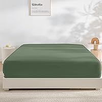 Vista 10 de Gokotta Sábana bajera ajustable y funda de almohada de rayón de bambú, sábana refrescante súper suave con 4 correas elásticas en las esquinas