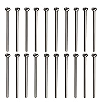 Vista 94 de MroMax 30 tornillos de máquina Phillips de cabeza plana M2 x 0.197 in, acero inoxidable 304 18-8, rosca completa, tornillos de cabeza cruzada gris