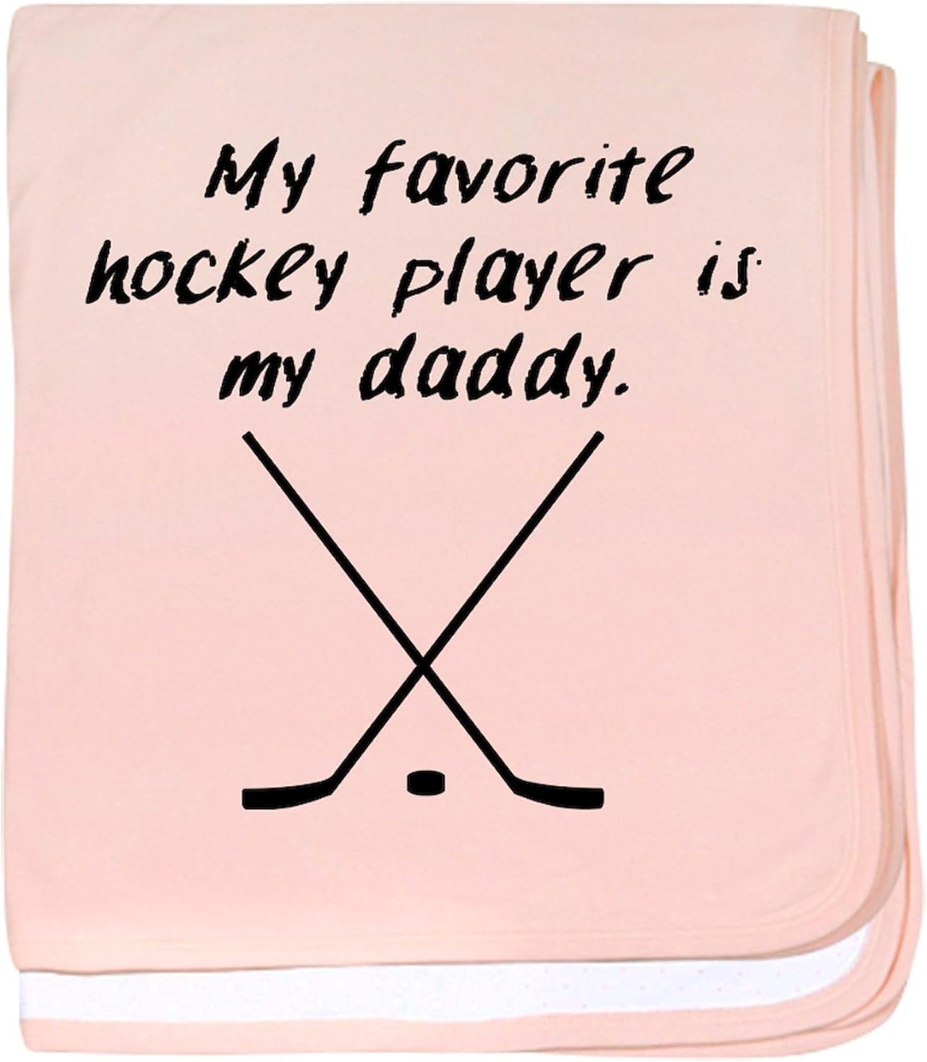 CafePress My Favorite Hockey Player is My Daddy Baby Blanket, Super Soft Newborn Swaddle