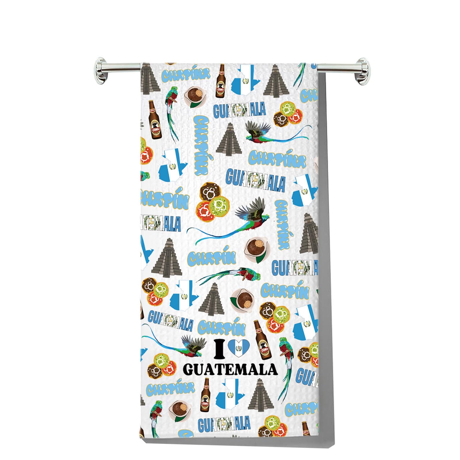 Serviettes de cuisine Guatemala torchon carte drapeau amérique latine kt2
