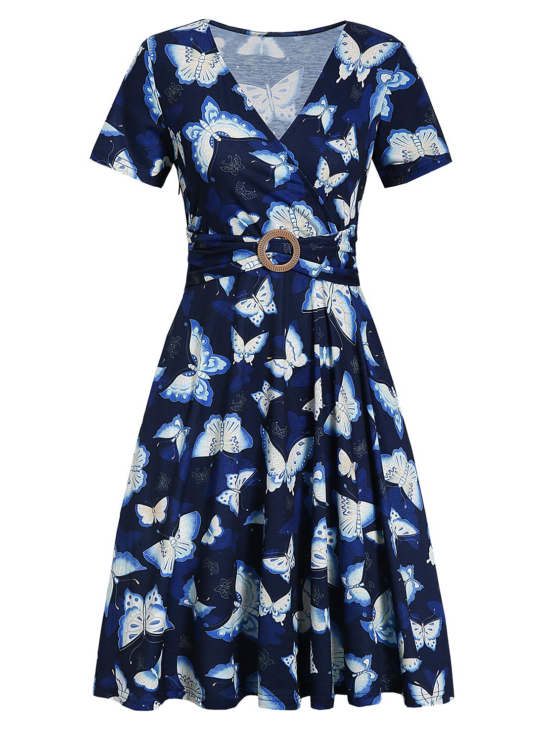 HELYO Swing Dress with Pockets Vestido Informal de Negocios Mujer